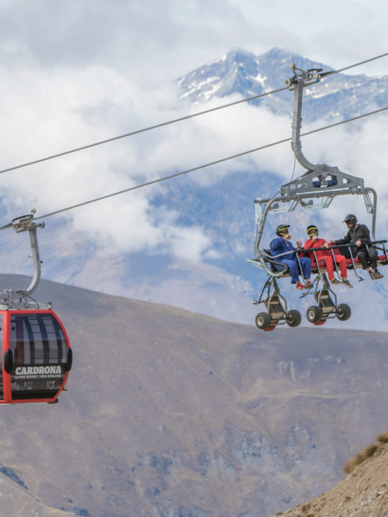 family fun with the carts at Cardrona, NZ