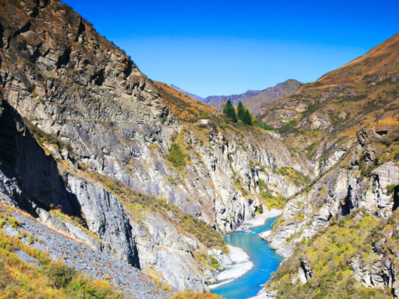 looking over Pinchers Bluff on the road into Skippers Canyon queenstown